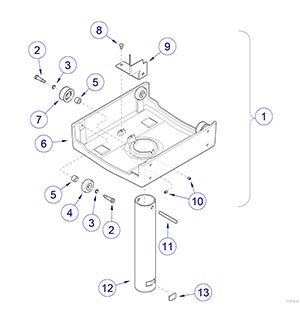 Track Mounted Lights, Light Trolley Assembly 029-2729-00