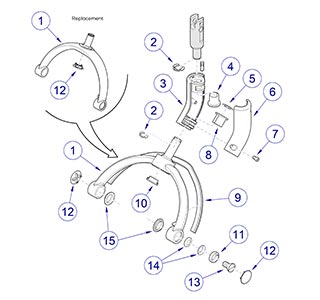 Short Neck / Yoke - 029-2383-00 for 153585, 153771 and 153673 Models