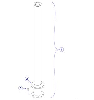 Midmark® Dental LED Light Mounting Post for Procenter Console