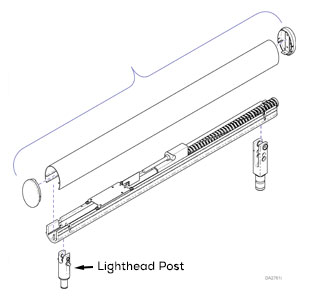Universal Mount and Console / LR Mounted Lights, Flex Arm Lighthead Post 029-5510-0x