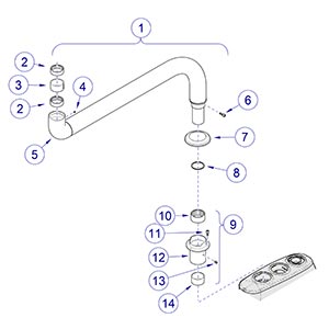 Console Mounted Unit Arm / Bearings