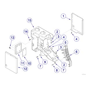 Procenter Console Assembly - Internal Components for Elevance Chair Mounting