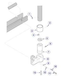 Flex Arm Assembly (029-5508-00) Fixed Arm Post