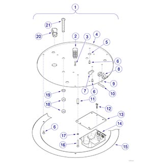 Ceiling Mount / Fixed Arm- Ceiling Plate