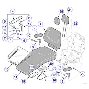 Biltmore/Knight Chairs Upholstery Components