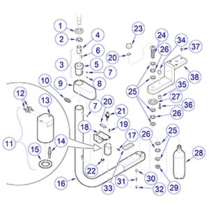 Asepsis 21 Delivery Unit LR Unit Arm Assembly