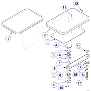 Asepsis 21 Delivery Unit LR Unit Instrument Tray Assembly