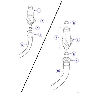 Saliva Ejector/HVE Valve Components