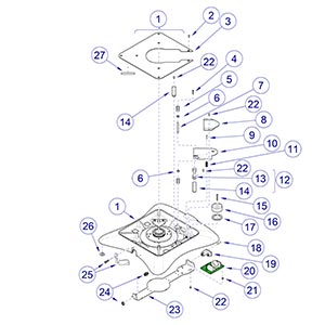 230 and 630 Chair  Rotational Base Lower Section