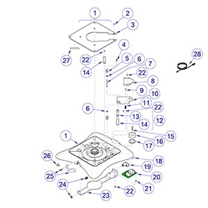 641 Chair Rotational Base Lower Section