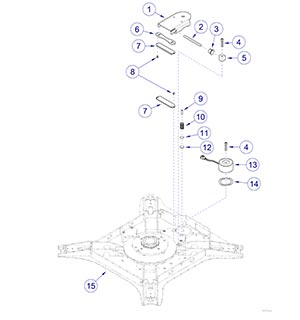 630 Chair Rotational Base Brake Components