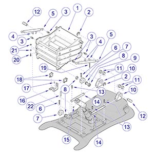 230 and 630 Chair Scissor Components