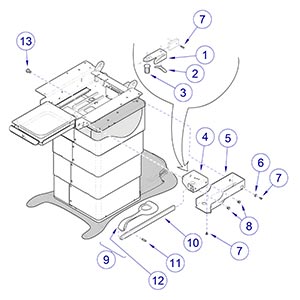 230 and 630 Chair Stirrup Components