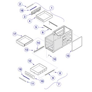 Midmark Cabinet Drawers