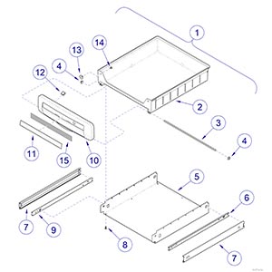 Exam Assistant Drawer Assembly