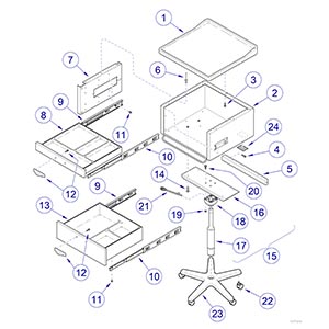 265 Adjustable Height Cabinet Assembly