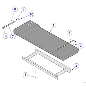 203 Exam Table  Upholstered Top