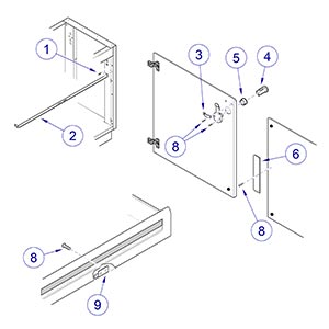640 Tanita Door/Drawer Lock Components