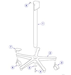 253 Light Light Caster Base