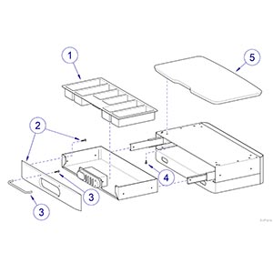 Med Drawer Options MD40-MM Med Drawer w/ Lock