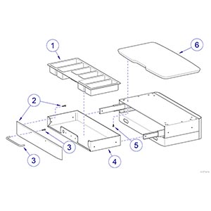 MD 41-MM Med Drawer w/o Lock