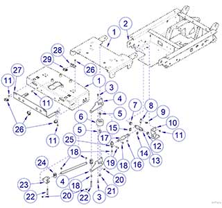 630 Chair Foot Section Linkage And Switches