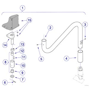 Ceiling Plate/Down Tube Assembly