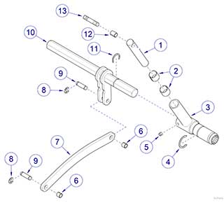 630 Chair Back Section Linkage Components