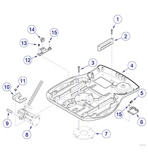 630 Chair Rotational Upper Base Components