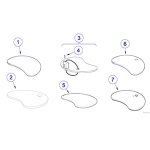 Non-Powered  Kidney-style Worksurfaces